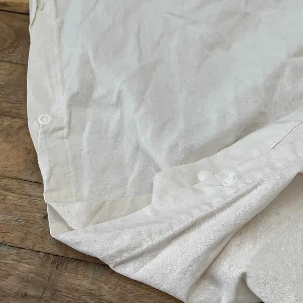 IKEA Ängslilja Duvet Cover Full Queen 218cm x 218cm Cream 100% Cotton